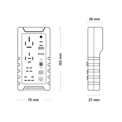 OBDResource 12V Automotive Relay Tester, RT100, RT100 With Storage Bag