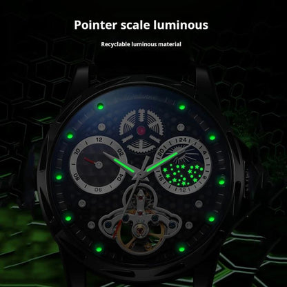 Dulunwe 6060C 30m Waterproof Luminous Automatic Mechanical Watch