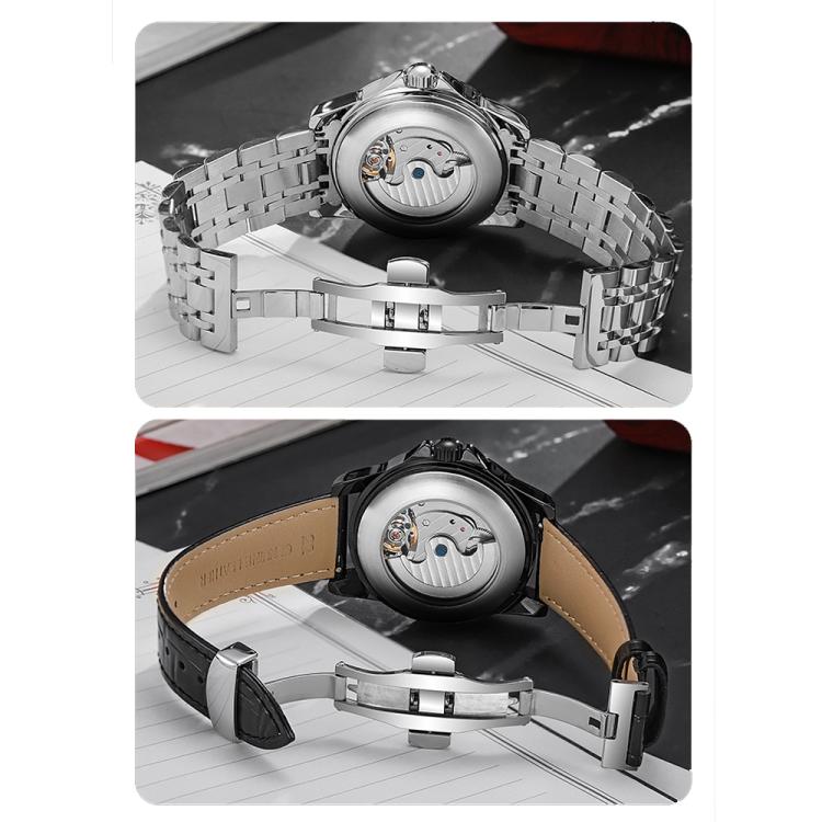 Dulunwe 6060C 30m Waterproof Luminous Automatic Mechanical Watch