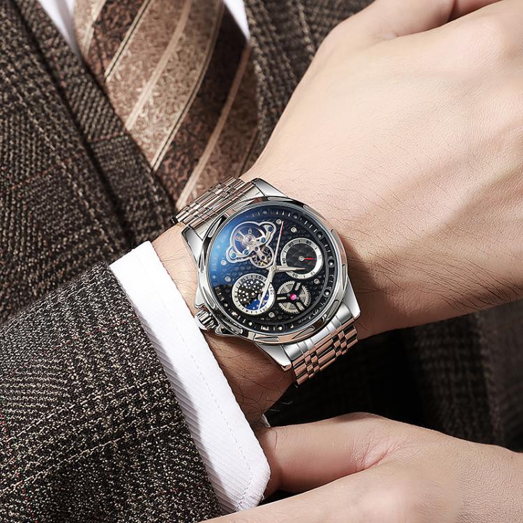 Dulunwe 6060C 30m Waterproof Luminous Automatic Mechanical Watch