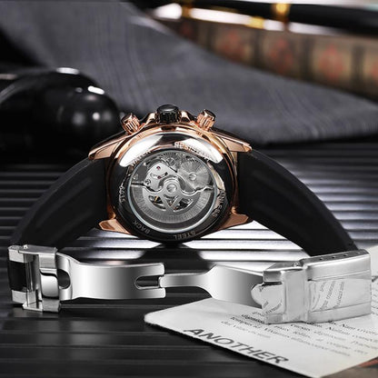 Dulunwe 30m Waterproof Luminous Fully Automatic Mechanical Watch