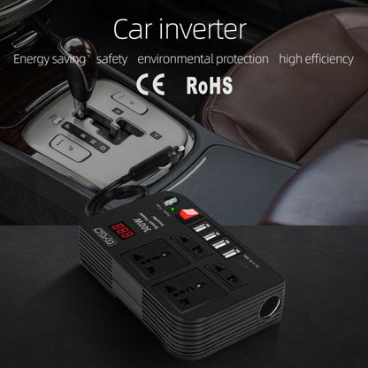 300W Car Inverter DC 12V To AC 220V Car Laptop USB Charging Universal Converter Power Adapter, E8982