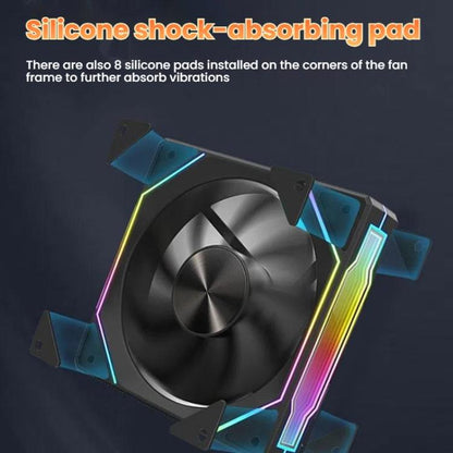 4RS 12cm Computer  Case Fan with Infinity Mirror ARGB Thermal Control & Ultra Quiet Cooling