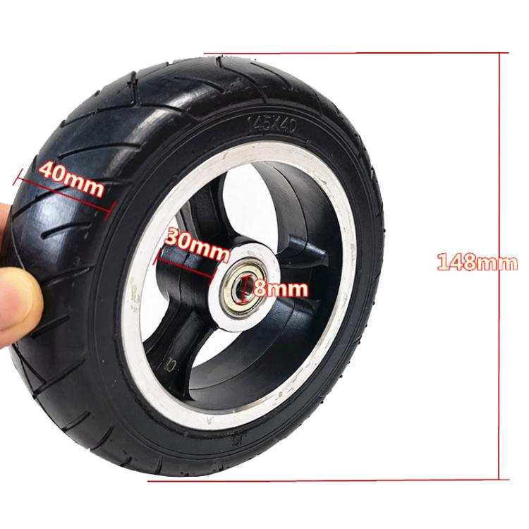 6 inch Electrical Scooter Rear Wheel Solid Explosion Proof Whole Wheel Assembly Tire, 145 x 40 8mm
