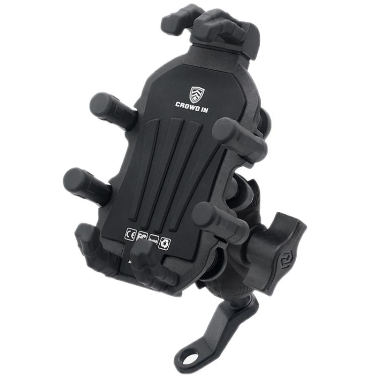 Motorcycle Rearview Mirror Mount Aluminum Alloy Shock-absorbing Mobile Phone Holder, CS-1990B1