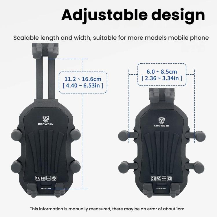 Motorcycle Rearview Mirror Mount Aluminum Alloy Shock-absorbing Mobile Phone Holder, CS-1990B1