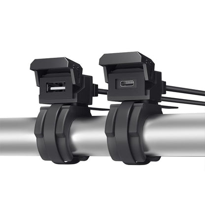 WUPP 2 in 1 QC3.0 Waterproof PD Fast Charging Motorcycle Mobile Phone USB Charger, CS-1849D1