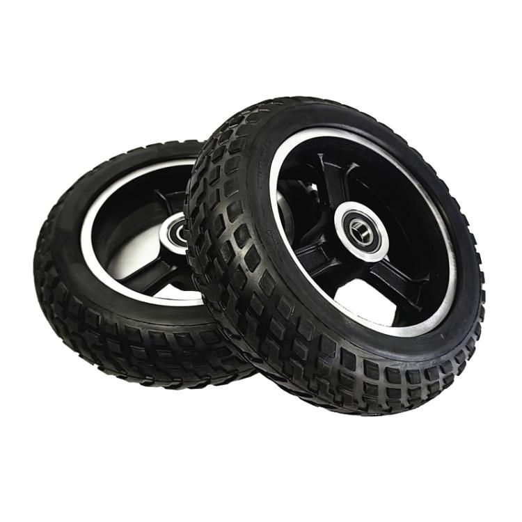 6inch Electrical Scooter Trolley Wheel 6 x 2 Solid Tires Whole Aluminum Wheels, 8mm, 10mm
