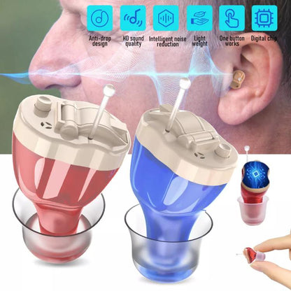 Digital Smart Noise Reduction CIC Hearing Aid Adjustable Sound Amplifier For The Elderly, Right Ear Red, Left Ear Blue, Left+Right Red Blue, Left Ear Skin Color, Right Color Skin Color, Left+Right Skin, Right Ear Black, Left Ear Black, Left+Right Black