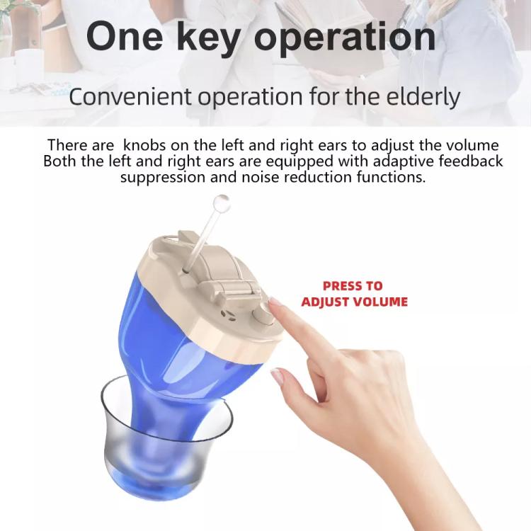 Digital Smart Noise Reduction CIC Hearing Aid Adjustable Sound Amplifier For The Elderly, Right Ear Red, Left Ear Blue, Left+Right Red Blue, Left Ear Skin Color, Right Color Skin Color, Left+Right Skin, Right Ear Black, Left Ear Black, Left+Right Black