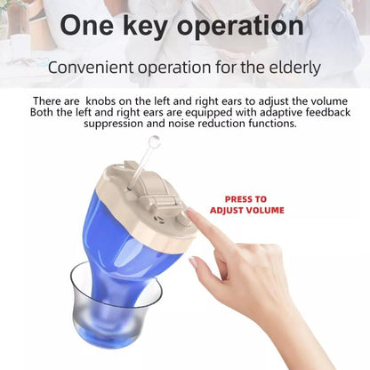 Digital Smart Noise Reduction CIC Hearing Aid Adjustable Sound Amplifier For The Elderly, Right Ear Red, Left Ear Blue, Left+Right Red Blue, Left Ear Skin Color, Right Color Skin Color, Left+Right Skin, Right Ear Black, Left Ear Black, Left+Right Black