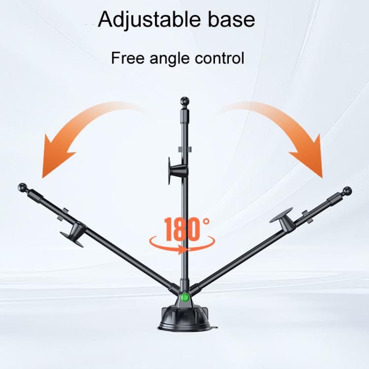 Extended Bendable Hose Car Phone Holder Windshield Dashboard Large Suction Cup Navigation Bracket