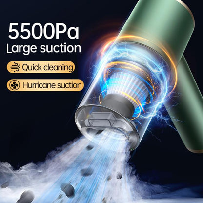 Portable Suction And Blow Extraction All In One Multi-Function Brushed Car Cordless Vacuum Cleaner, Black, Dark Green