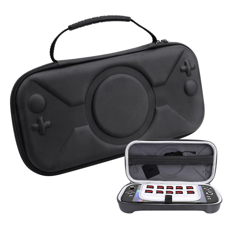 For Nintendo Switch 2 Storage Bag Portable O-Pattern Handbag, O-Pattern Fabric Gray, O-Pattern PU Black