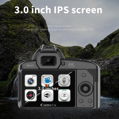 D5 HD WiFi Digital Camera 64MP Dual Camera Night Vision Photography Video DV, Standard White, Standard+Fill Light, Standard+Macro Lens, Standard+Microphone, Standard+Handheld Bracket, Standard+Mic+Light+Lens+Bracket