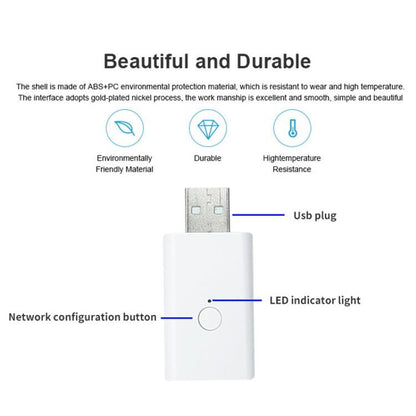 Zigbee Repeater USB Signal Extender Wall-Penetrating Amplifier, Support For Home Assistant, Zigbee 3.0 Extender