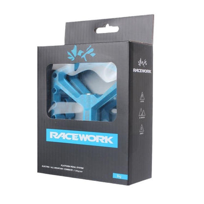 RACEWORK RK579 1pair Bicycle Wide Anti-slip Bearing Pedal Nylon Pedal