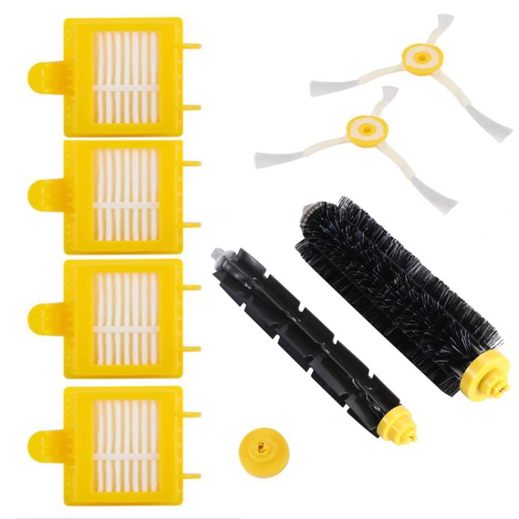 For IRobot Roomba 700/780 Series Sweeping Robot Accessories 4 HEPA Filter +2 Side Brush +1pair Main Brush, 8pcs /Set