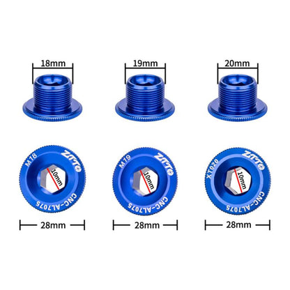 2pcs ZTTO Bicycle Aluminum Alloy Crank Cover Mountain Bike Crank Screws, M18 Black, M18 Red, M18 Blue, M19 Black, M19 Red, M19 Blue, M20 Black, M20 Red, M20 Blue