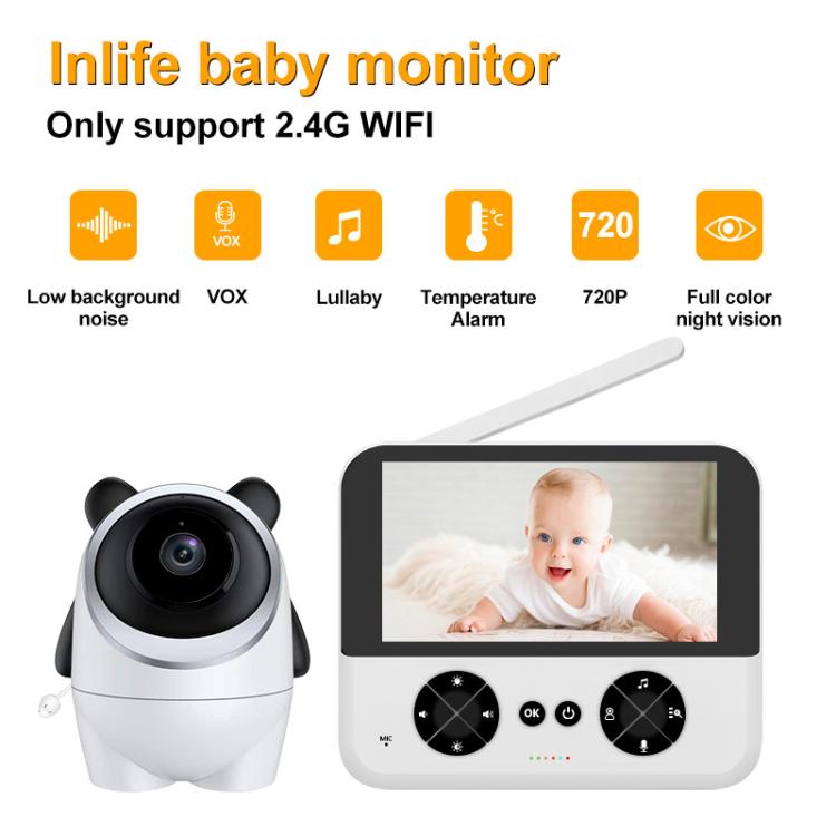 4.3 Inch IPS HD Display 720P Baby Monitor, US Plug, EU Plug, UK Plug, AU Plug