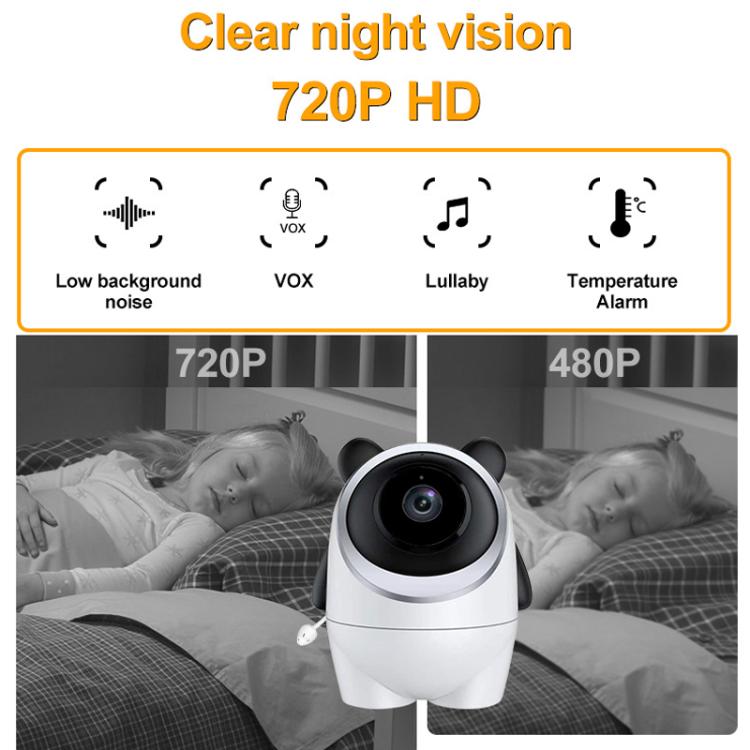 4.3 Inch IPS HD Display 720P Baby Monitor, US Plug, EU Plug, UK Plug, AU Plug