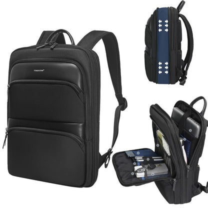 Men Expandable Waterproof Lightweight Laptop Backpack With Floating Zipper, Tigernu T-B9121  15.6 Inch, Tigernu T-B9121  17 Inch