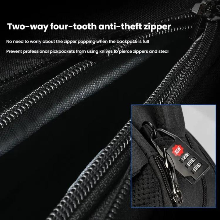 Men Anti-Theft Laptop Backpack with USB Charging Port, Headphone Hole & Comfort Shoulder Straps for Travel, Work Commute, Tigernu  15.6-inch Standard, Tigernu 19-inch Expandable