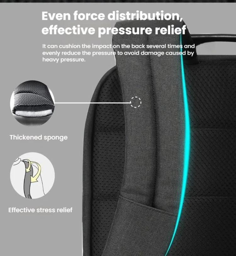 Men Anti-Theft Laptop Backpack with USB Charging Port, Headphone Hole & Comfort Shoulder Straps for Travel, Work Commute, Tigernu  15.6-inch Standard, Tigernu 19-inch Expandable