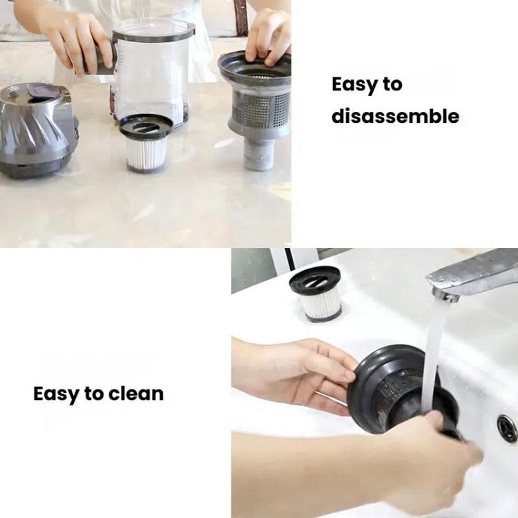 For ZEKAI K7 Vacuum Cleaner Replacement Parts, 5pcs Hepa Filter, EU Plug Charger, Dust Bin, Floor Brush, Conductive Tube, Telescopic Tube, Cyclone Cone, Mite Removal Brush, Frame, Motor Cover, 5pcs 2-in-1 Flat Suction, Roller Brush