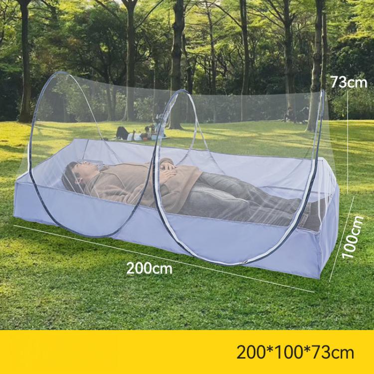 Camping Outdoor Gathering Mosquito Net Free Installation Portable Travel Encrypted Mesh Anti-mosquito Tent, Black Mesh, White Mesh