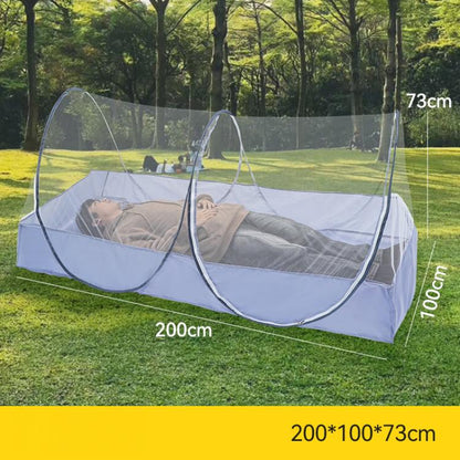 Camping Outdoor Gathering Mosquito Net Free Installation Portable Travel Encrypted Mesh Anti-mosquito Tent, Black Mesh, White Mesh