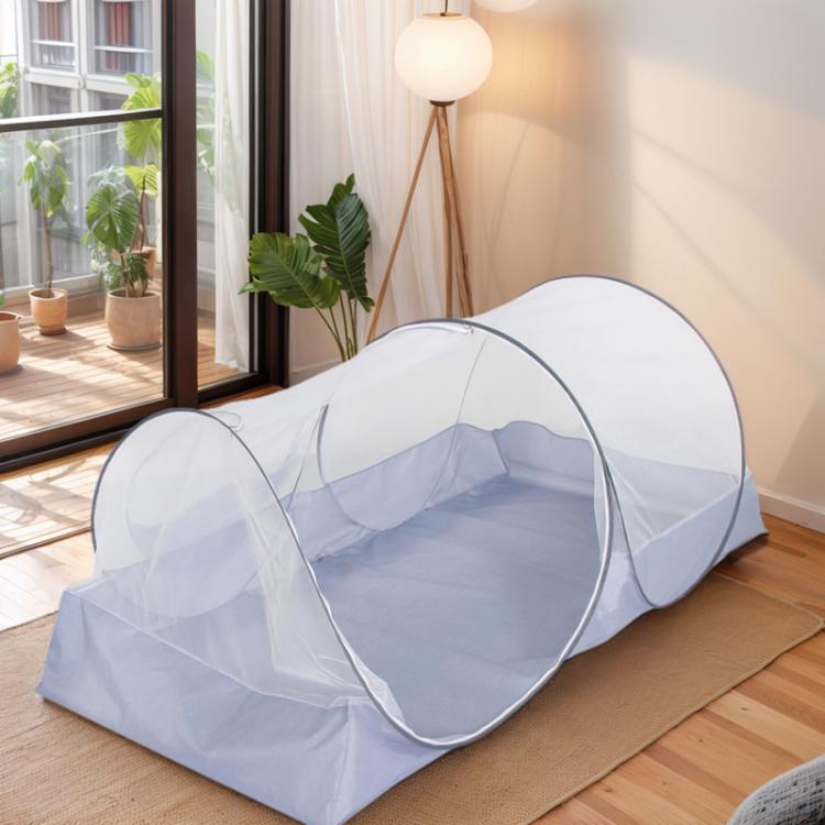 Camping Outdoor Gathering Mosquito Net Free Installation Portable Travel Encrypted Mesh Anti-mosquito Tent, Black Mesh, White Mesh