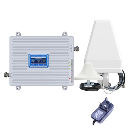 Triple-Band 900/1800/2100 Mobile Phone Signal Reception Booster Amplifier, UK Plug, US Plug, EU Plug