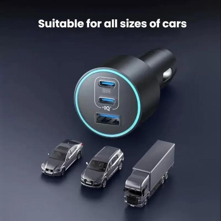 ANKER A2737 167.5W Dual Type-C+UAB-A 3 Ports Car Charger Cell Phone PD Fast Charger, A2737