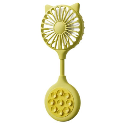 Mini Suction Cup Fan USB Rechargeable Desktop Portable Folding Fan