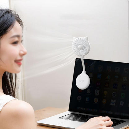 Mini Suction Cup Fan USB Rechargeable Desktop Portable Folding Fan