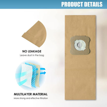 9pcs For Kirby G4/G5 Vacuum Cleaner Paper Dust Bag, Random Color Delivery