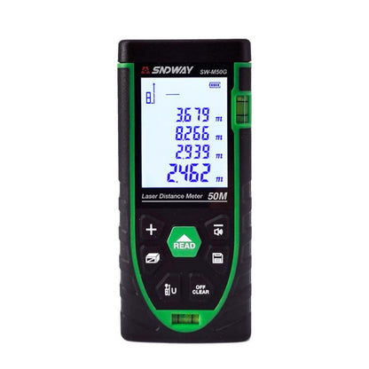 Indoor Outdoor General Purpose Green Laser Range Finder, SNDWAY SW-M50G 50M, SNDWAY SW-M70G 70M, SNDWAY SW-M100G 100M