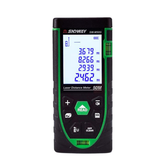 Indoor Outdoor General Purpose Green Laser Range Finder, SNDWAY SW-M50G 50M, SNDWAY SW-M70G 70M, SNDWAY SW-M100G 100M