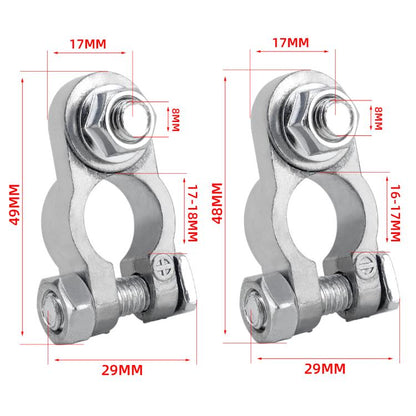 M8 RV Yacht Battery Zinc Alloy Battery Terminal Wiring Clip, 2x3/8 inch, 2x5/16 inch, 2x3/8 inch With Brush, 2x5/16 inch With Brush