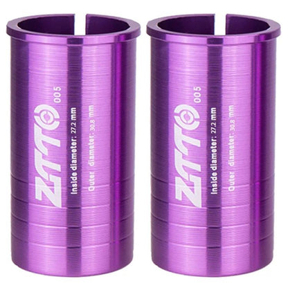 2pcs ZTTO Bicycle Seat Post Conversion Sleeve Reducer Cover, 25.4-27.2mm 001, 27.2-28.6mm 003, 27.2-30.4mm 004, 27.2-30.8mm 005, 27.2-31.6mm 006, 27.2-33.9mm 007, 31.8-34.9mm 008, 30.9-31.6mm 009, 25.4-30.9mm 010, 25.4-31.6mm 011, 27.2-30mm 012...