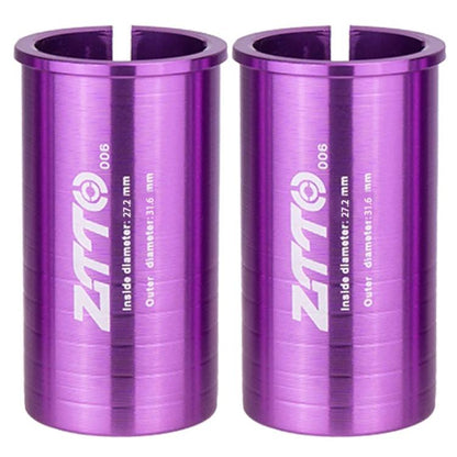 2pcs ZTTO Bicycle Seat Post Conversion Sleeve Reducer Cover, 25.4-27.2mm 001, 27.2-28.6mm 003, 27.2-30.4mm 004, 27.2-30.8mm 005, 27.2-31.6mm 006, 27.2-33.9mm 007, 31.8-34.9mm 008, 30.9-31.6mm 009, 25.4-30.9mm 010, 25.4-31.6mm 011, 27.2-30mm 012...