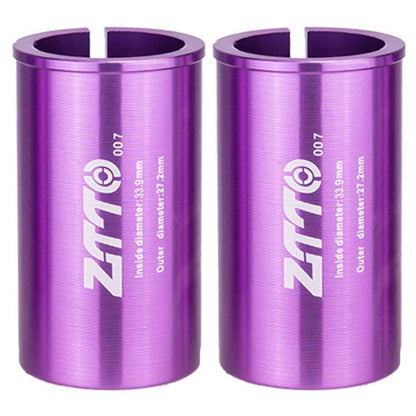 2pcs ZTTO Bicycle Seat Post Conversion Sleeve Reducer Cover, 25.4-27.2mm 001, 27.2-28.6mm 003, 27.2-30.4mm 004, 27.2-30.8mm 005, 27.2-31.6mm 006, 27.2-33.9mm 007, 31.8-34.9mm 008, 30.9-31.6mm 009, 25.4-30.9mm 010, 25.4-31.6mm 011, 27.2-30mm 012...