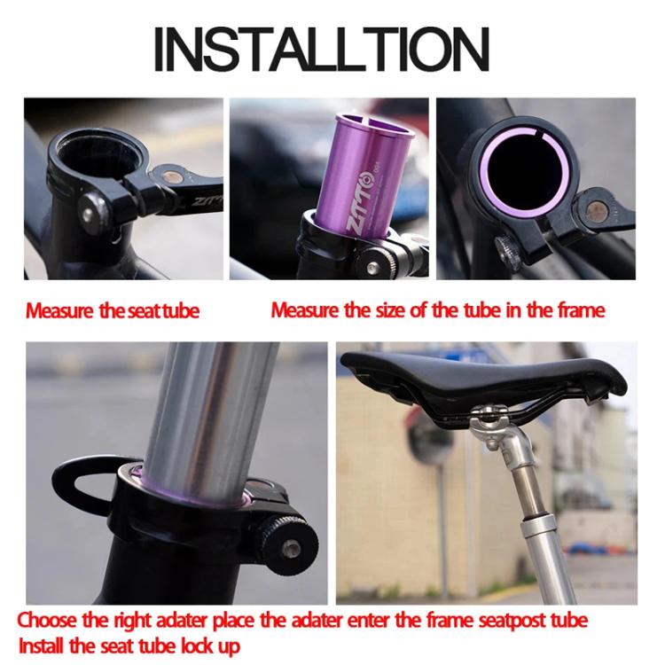2pcs ZTTO Bicycle Seat Post Conversion Sleeve Reducer Cover, 25.4-27.2mm 001, 27.2-28.6mm 003, 27.2-30.4mm 004, 27.2-30.8mm 005, 27.2-31.6mm 006, 27.2-33.9mm 007, 31.8-34.9mm 008, 30.9-31.6mm 009, 25.4-30.9mm 010, 25.4-31.6mm 011, 27.2-30mm 012...