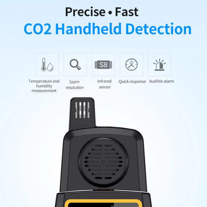 Carbon Dioxide Gas Detector Handheld Indoor Household Air CO2 Concentration Alarms, SW-723