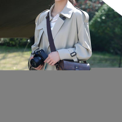Cwatcun D185 Medium Shoulder Leisure Camera Bag Vintage PU Waterproof Micro SLR Camera Storage Bag, D185
