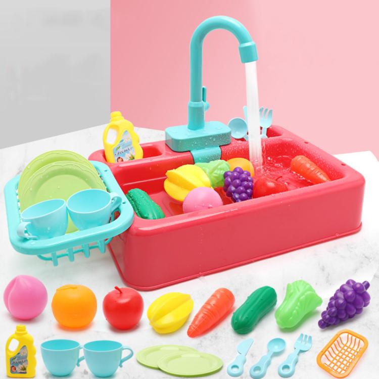 Dishwasher Toys Puzzle Girls Out Of Water Kitchen Simulation Kids Play House Cooking Toys