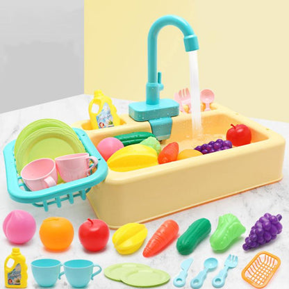 Dishwasher Toys Puzzle Girls Out Of Water Kitchen Simulation Kids Play House Cooking Toys