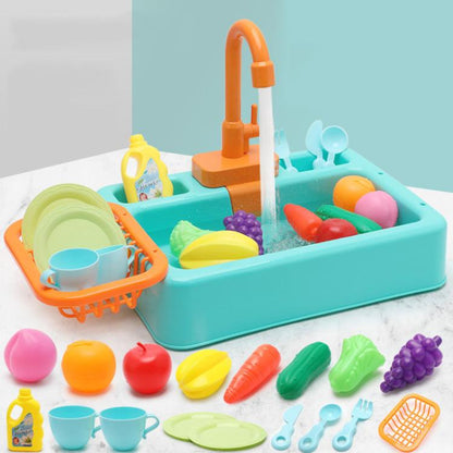 Dishwasher Toys Puzzle Girls Out Of Water Kitchen Simulation Kids Play House Cooking Toys