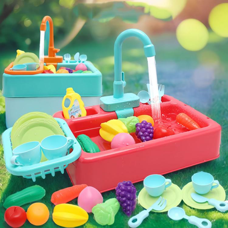 Dishwasher Toys Puzzle Girls Out Of Water Kitchen Simulation Kids Play House Cooking Toys